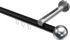 10213645-XX2912 Innenlauf Gardinenstange Aluminium / Metall 20 mm Ø SITENO - Luino Schwarz / Chrom