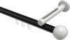 10213645-XX2932 Innenlauf Gardinenstange Aluminium / Metall 20 mm Ø SITENO - Luino Schwarz / Weiß