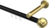 10213645-XX2938 Innenlauf Gardinenstange Aluminium / Metall 20 mm Ø SITENO - Luino Schwarz / Messing-Optik