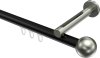 10213645-102939 Innenlauf Gardinenstange Aluminium / Metall 20 mm Ø SITENO - Luino Schwarz / Edelstahl-Optik