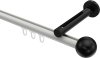 10213645-XX3229 Innenlauf Gardinenstange Aluminium / Metall 20 mm Ø SITENO - Luino Weiß / Schwarz