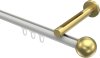 10213645-XX3238 Innenlauf Gardinenstange Aluminium / Metall 20 mm Ø SITENO - Luino Weiß / Messing-Optik