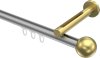 10213645-XX3338 Innenlauf Gardinenstange Aluminium / Metall 20 mm Ø SITENO - Luino Silbergrau / Messing-Optik