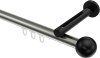 10213645-XX3929 Innenlauf Gardinenstange Aluminium / Metall 20 mm Ø SITENO - Luino Edelstahl-Optik / Schwarz