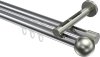10213646-XX1239 Innenlauf Gardinenstange Aluminium / Metall 20 mm Ø 2-läufig SITENO - Luino Chrom / Edelstahl-Optik