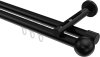 10213646-XX29 Innenlauf Gardinenstange Aluminium / Metall 20 mm Ø 2-läufig SITENO - Luino Schwarz