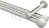 10213646-XX32 Innenlauf Gardinenstange Aluminium / Metall 20 mm Ø 2-läufig SITENO - Luino Weiß