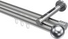 10213646-XX3312 Innenlauf Gardinenstange Aluminium / Metall 20 mm Ø 2-läufig SITENO - Luino Silbergrau / Chrom