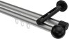 10213646-XX3329 Innenlauf Gardinenstange Aluminium / Metall 20 mm Ø 2-läufig SITENO - Luino Silbergrau / Schwarz