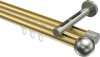 10213646-XX3839 Innenlauf Gardinenstange Messing-Optik / Edelstahl-Optik 20 mm Ø 2-läufig SITENO - Luino