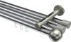 10213647-XX1239 Innenlauf Gardinenstange Aluminium / Metall 20 mm Ø 3-läufig SITENO - Luino Chrom / Edelstahl-Optik