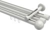 10213647-XX32 Innenlauf Gardinenstange Aluminium / Metall 20 mm Ø 3-läufig SITENO - Luino Weiß