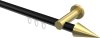 10213711-XX2938 Innenlauf Gardinenstange Aluminium / Metall 20 mm Ø PLATON - Savio Schwarz / Messing-Optik