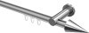 10213711-XX3312 Innenlauf Gardinenstange Aluminium / Metall 20 mm Ø PLATON - Savio Silbergrau / Chrom