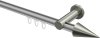 10213711-XX3339 Innenlauf Gardinenstange Aluminium / Metall 20 mm Ø PLATON - Savio Silbergrau / Edelstahl-Optik