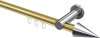 10213711-XX3812 Innenlauf Gardinenstange Aluminium / Metall 20 mm Ø PLATON - Savio Messing-Optik / Chrom