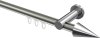 10213711-XX3912 Innenlauf Gardinenstange Aluminium / Metall 20 mm Ø PLATON - Savio Edelstahl-Optik / Chrom