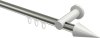 10213711-103932 Innenlauf Gardinenstange Aluminium / Metall 20 mm Ø PLATON - Savio Edelstahl-Optik / Weiß