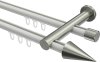 10213712-103239 Innenlauf Gardinenstange Aluminium / Metall 20 mm Ø 2-läufig PLATON - Savio Weiß / Edelstahl-Optik