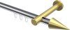 10213725-XX1238 Innenlauf Gardinenstange Aluminium / Metall 20 mm Ø PRESTIGE - Savio Chrom / Messing-Optik