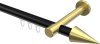 10213725-XX2938 Innenlauf Gardinenstange Aluminium / Metall 20 mm Ø PRESTIGE - Savio Schwarz / Messing-Optik