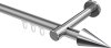 10213725-XX3312 Innenlauf Gardinenstange Aluminium / Metall 20 mm Ø PRESTIGE - Savio Silbergrau / Chrom
