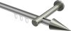 10213725-103339 Innenlauf Gardinenstange Aluminium / Metall 20 mm Ø PRESTIGE - Savio Silbergrau / Edelstahl-Optik