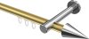 10213725-XX3812 Innenlauf Gardinenstange Aluminium / Metall 20 mm Ø PRESTIGE - Savio Messing-Optik / Chrom