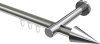 10213725-103912 Innenlauf Gardinenstange Aluminium / Metall 20 mm Ø PRESTIGE - Savio Edelstahl-Optik / Chrom