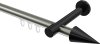 10213725-103929 Innenlauf Gardinenstange Aluminium / Metall 20 mm Ø PRESTIGE - Savio Edelstahl-Optik / Schwarz