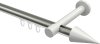 10213725-103932 Innenlauf Gardinenstange Aluminium / Metall 20 mm Ø PRESTIGE - Savio Edelstahl-Optik / Weiß