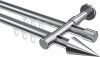 10213726-1012 Innenlauf Gardinenstange Aluminium / Metall 20 mm Ø 2-läufig PRESTIGE - Savio Chrom