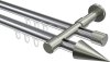 10213726-XX1239 Innenlauf Gardinenstange Aluminium / Metall 20 mm Ø 2-läufig PRESTIGE - Savio Chrom / Edelstahl-Optik