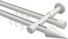 10213726-1032 Innenlauf Gardinenstange Aluminium / Metall 20 mm Ø 2-läufig PRESTIGE - Savio Weiß