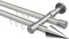 10213726-103212 Innenlauf Gardinenstange Aluminium / Metall 20 mm Ø 2-läufig PRESTIGE - Savio Weiß / Chrom