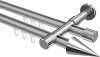 10213726-XX3312 Innenlauf Gardinenstange Aluminium / Metall 20 mm Ø 2-läufig PRESTIGE - Savio Silbergrau / Chrom