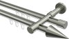 10213726-1039 Innenlauf Gardinenstange Edelstahl-Optik 20 mm Ø 2-läufig PRESTIGE - Savio