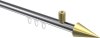 10213734-XX1238 Innenlauf Gardinenstange Aluminium / Metall 20 mm Ø SONIUS - Savio Chrom / Messing-Optik