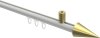 10213734-XX3238 Innenlauf Gardinenstange Aluminium / Metall 20 mm Ø SONIUS - Savio Weiß / Messing-Optik
