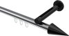 10213745-XX1229 Innenlauf Gardinenstange Aluminium / Metall 20 mm Ø SITENO - Savio Chrom / Schwarz