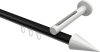 10213745-XX2932 Innenlauf Gardinenstange Aluminium / Metall 20 mm Ø SITENO - Savio Schwarz / Weiß
