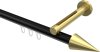 10213745-XX2938 Innenlauf Gardinenstange Aluminium / Metall 20 mm Ø SITENO - Savio Schwarz / Messing-Optik