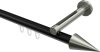 10213745-XX2939 Innenlauf Gardinenstange Aluminium / Metall 20 mm Ø SITENO - Savio Schwarz / Edelstahl-Optik