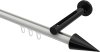 10213745-XX3229 Innenlauf Gardinenstange Aluminium / Metall 20 mm Ø SITENO - Savio Weiß / Schwarz