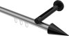 10213745-XX3329 Innenlauf Gardinenstange Aluminium / Metall 20 mm Ø SITENO - Savio Silbergrau / Schwarz