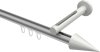 10213745-103332 Innenlauf Gardinenstange Aluminium / Metall 20 mm Ø SITENO - Savio Silbergrau / Weiß