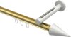 10213745-XX3832 Innenlauf Gardinenstange Aluminium / Metall 20 mm Ø SITENO - Savio Messing-Optik / Weiß