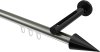 10213745-XX3929 Innenlauf Gardinenstange Aluminium / Metall 20 mm Ø SITENO - Savio Edelstahl-Optik / Schwarz