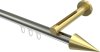10213745-XX3938 Innenlauf Gardinenstange Edelstahl-Optik / Messing-Optik 20 mm Ø SITENO - Savio
