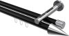 10213746-XX2912 Innenlauf Gardinenstange Aluminium / Metall 20 mm Ø 2-läufig SITENO - Savio Schwarz / Chrom